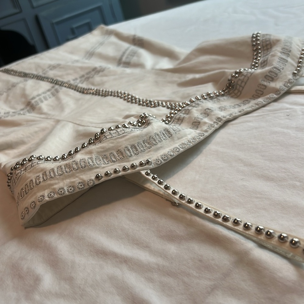 Guess by Marciano White Embellished Dress Size M